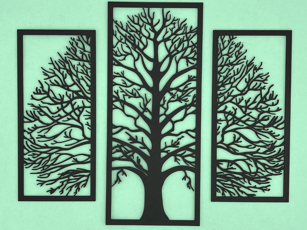 Triptyc Tree of Life Tri Panel Wall Art Trio