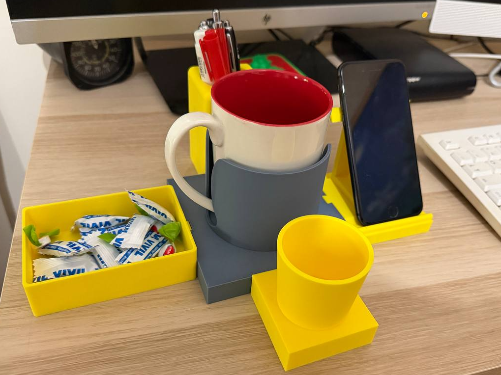 ModiDesk — Modular Cup Holder Desk System