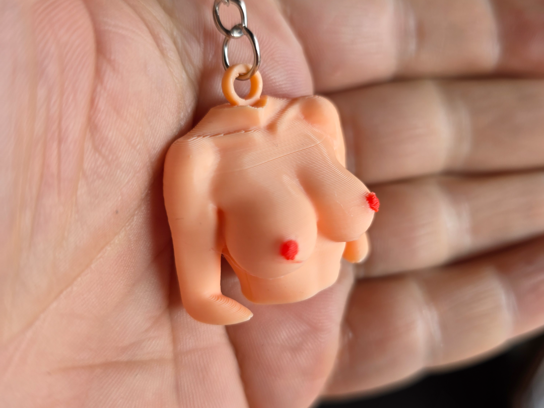 tits boobs keychain