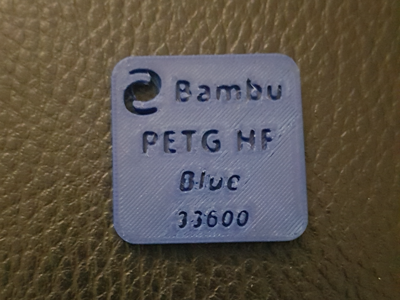 Echantillon de filament Bambu PETG HF Blue (33600)