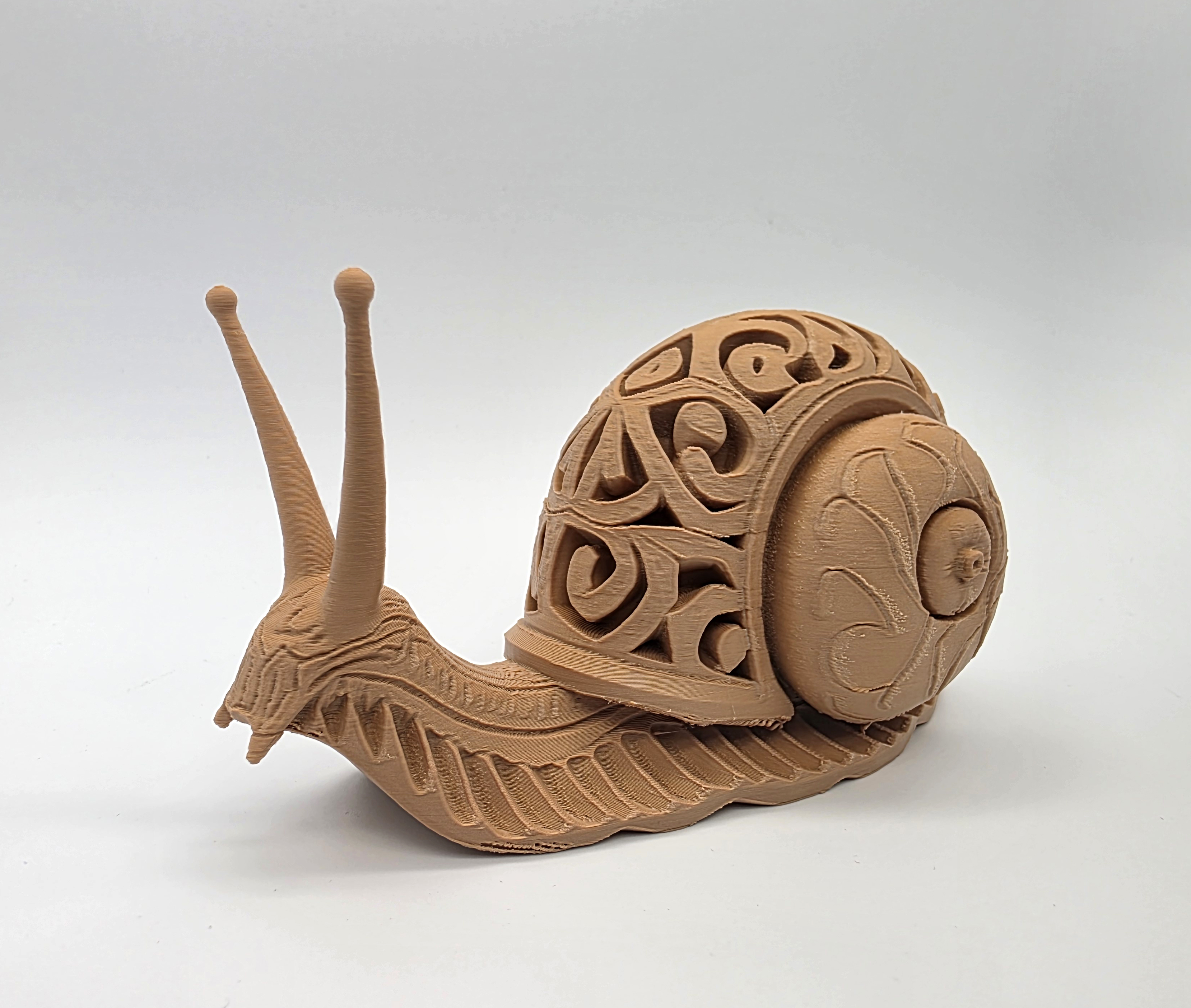 Carved Snail Totem