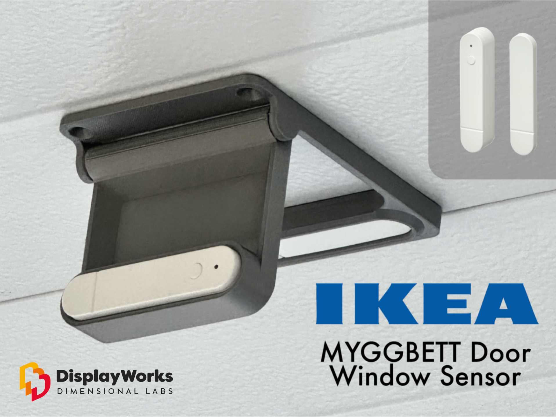 Garage Door Tilt Sensor Mount for IKEA MYGGBETT