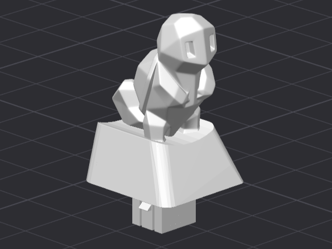 Membrane Keyboard Keycap Low Poly Squirtle