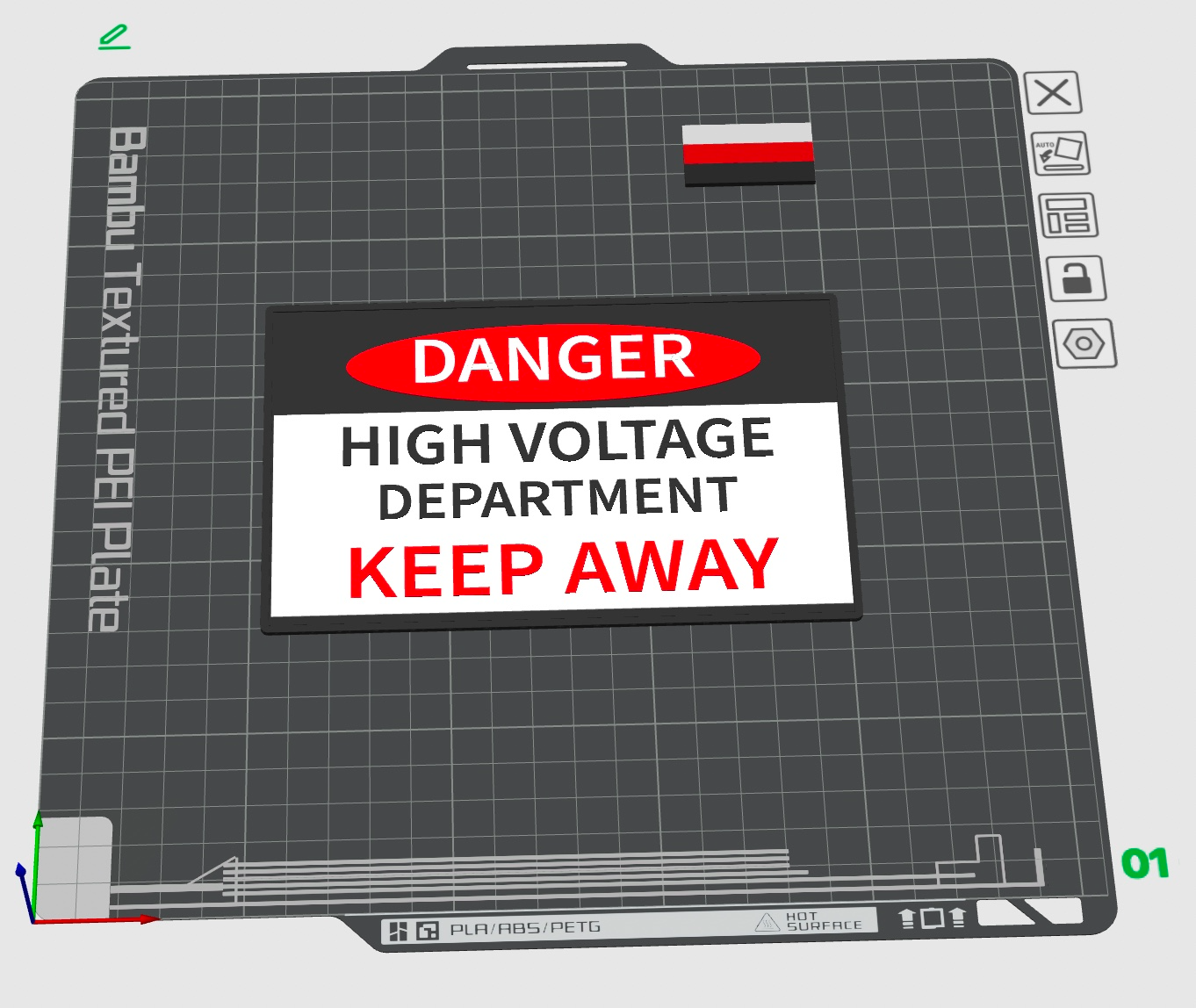 Danger High Voltage Department plate