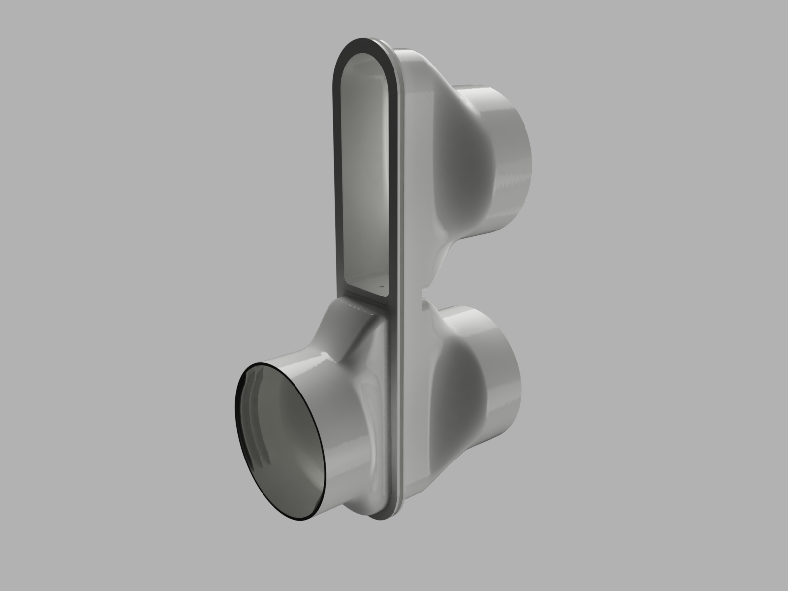 AC double hose flanged exit connector 150 mm