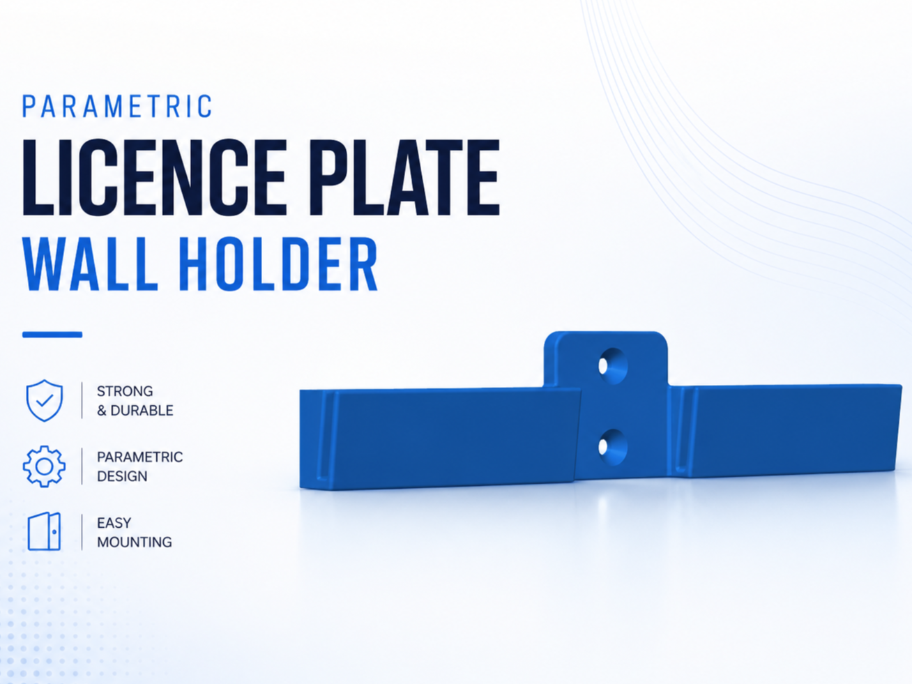 PARAMETRIC License plate wall mount/holder