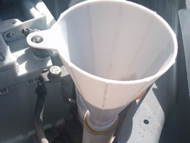 Tall Funnel for Windshield Washer Fluid – 185mm
