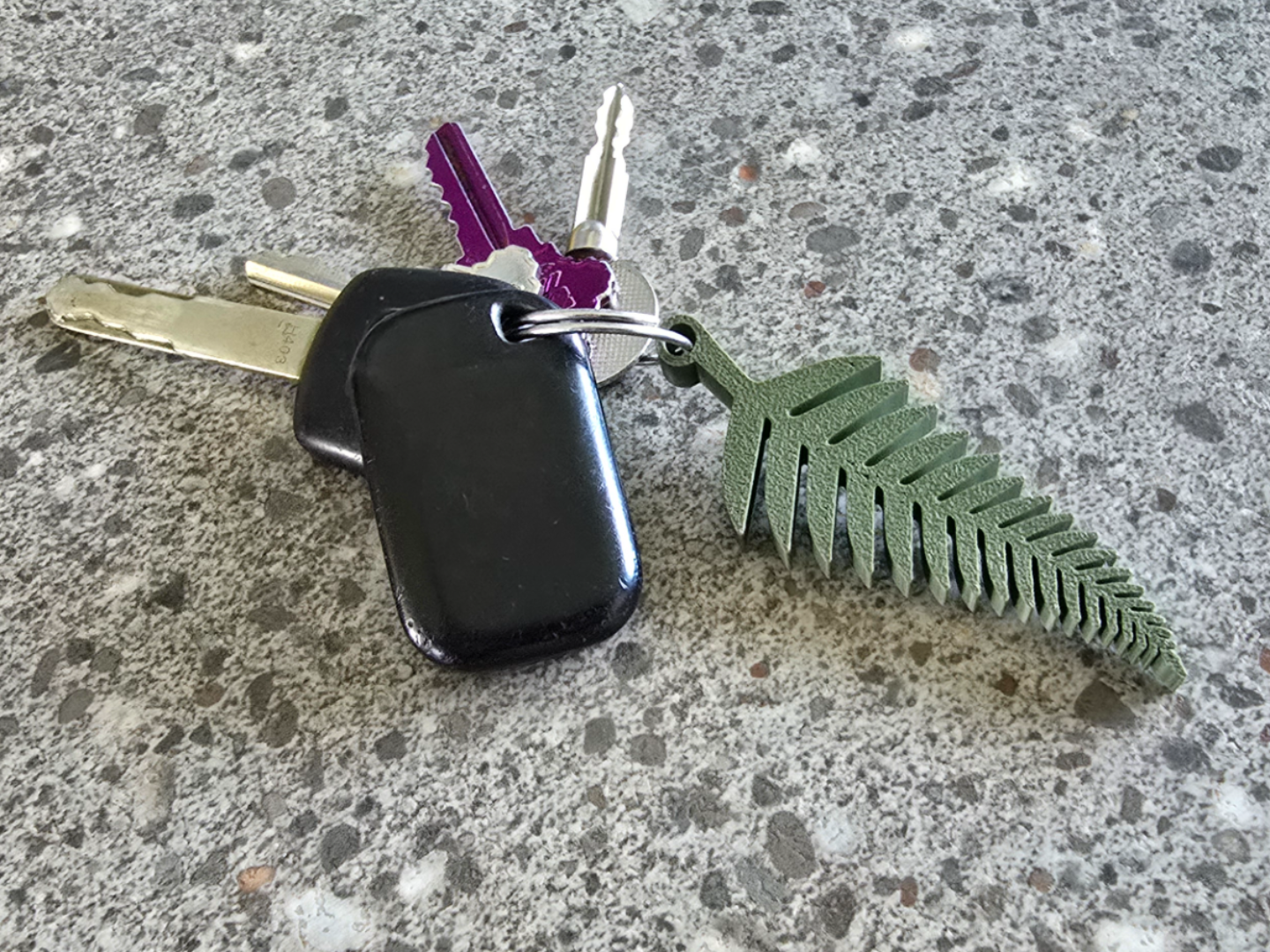 Silver Fern Keychain