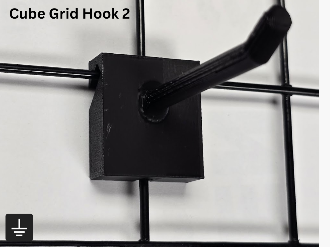 Wire Cube Grid Wall Hook #2 (cross bar)