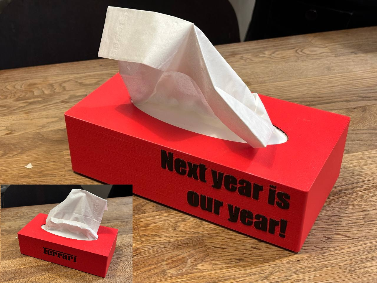 Tissue paper box for Ferrari fans - Customizable