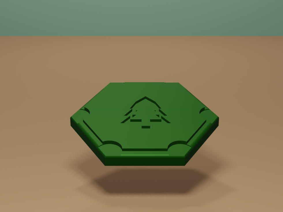 Catan 3d Simplified Lumber Hex
