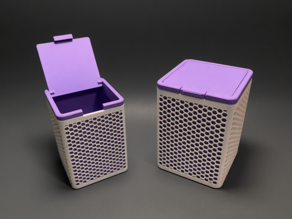 Desktop double-layer garbage bin