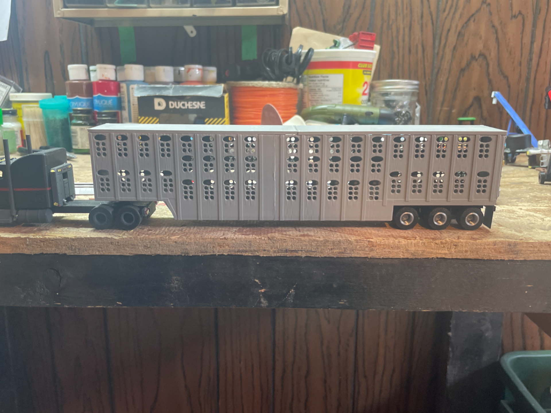1/64 semi cattle trailer