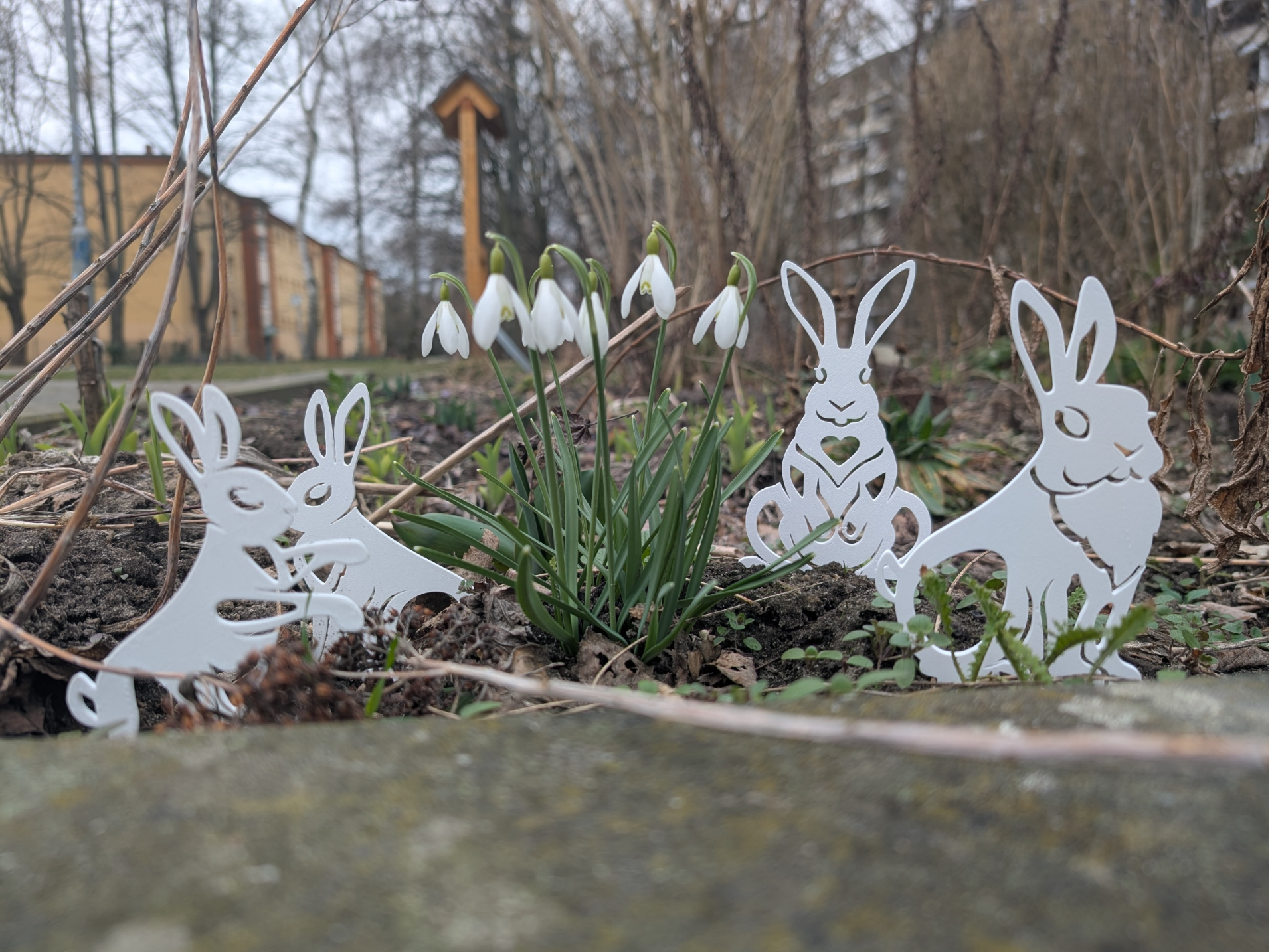 Osterhasen Garten & Blumen Dekoration