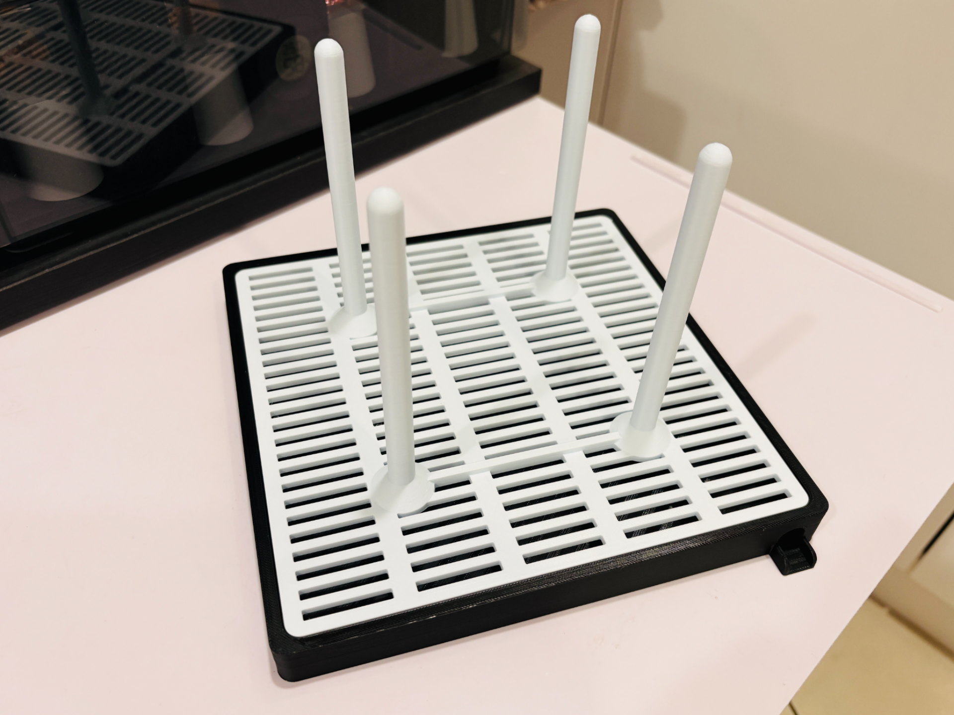 Four-Slot Drying Rack for Wide-Mouth Bottle