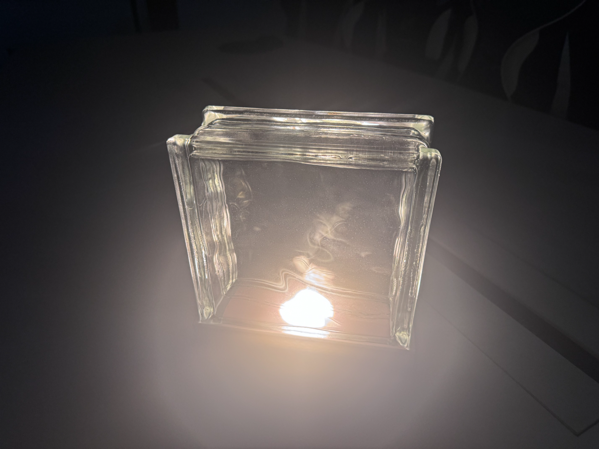 簡約玻璃磚小夜燈底座/Minimalist Glass Block Night Light base