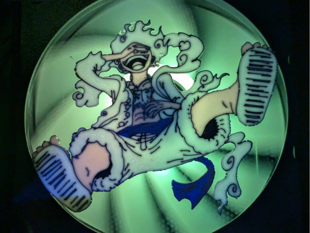 One Piece Luffy Gear 5 Reveal 120mm Fan Cover