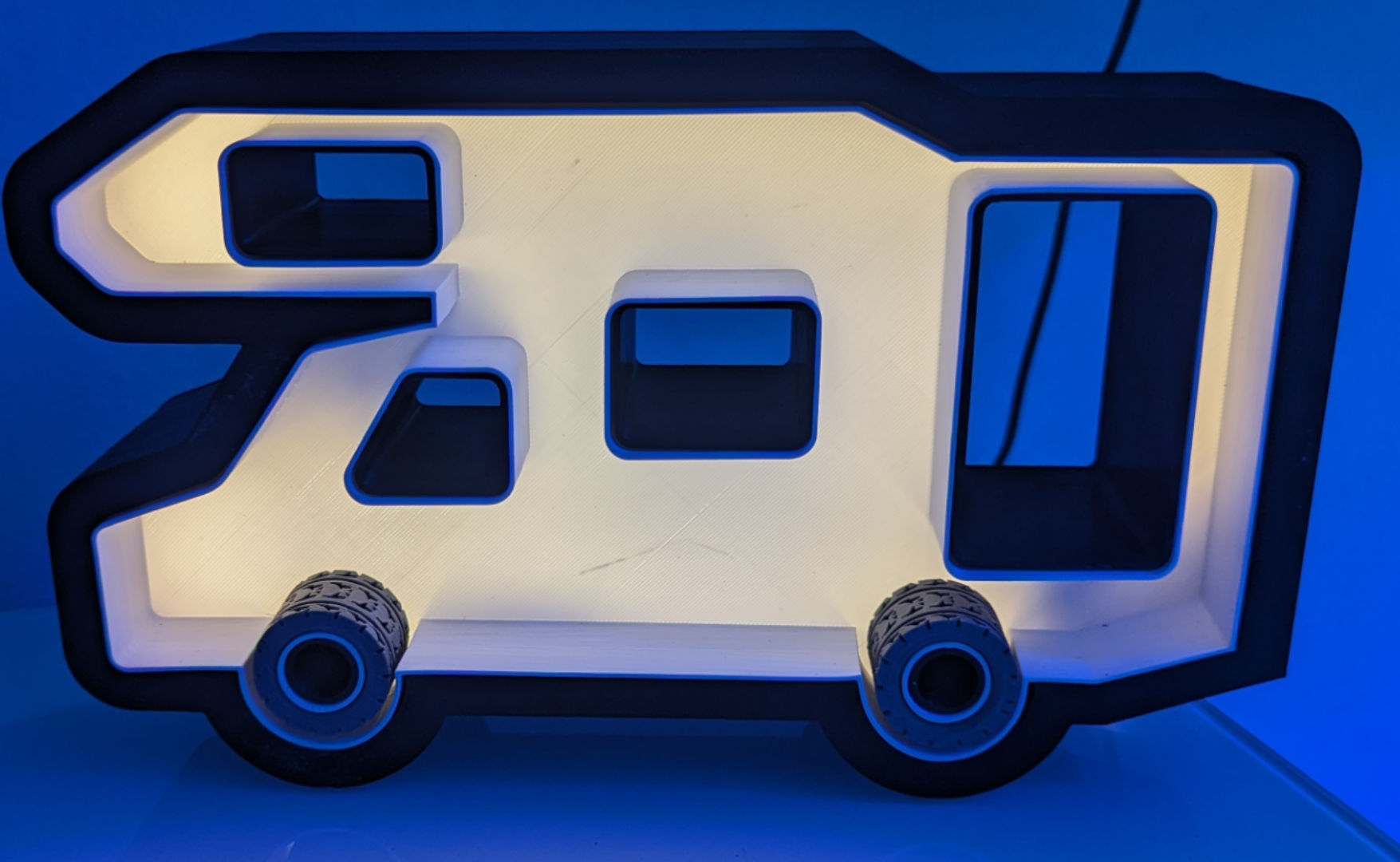 3D LED Leuchte im Camper Style