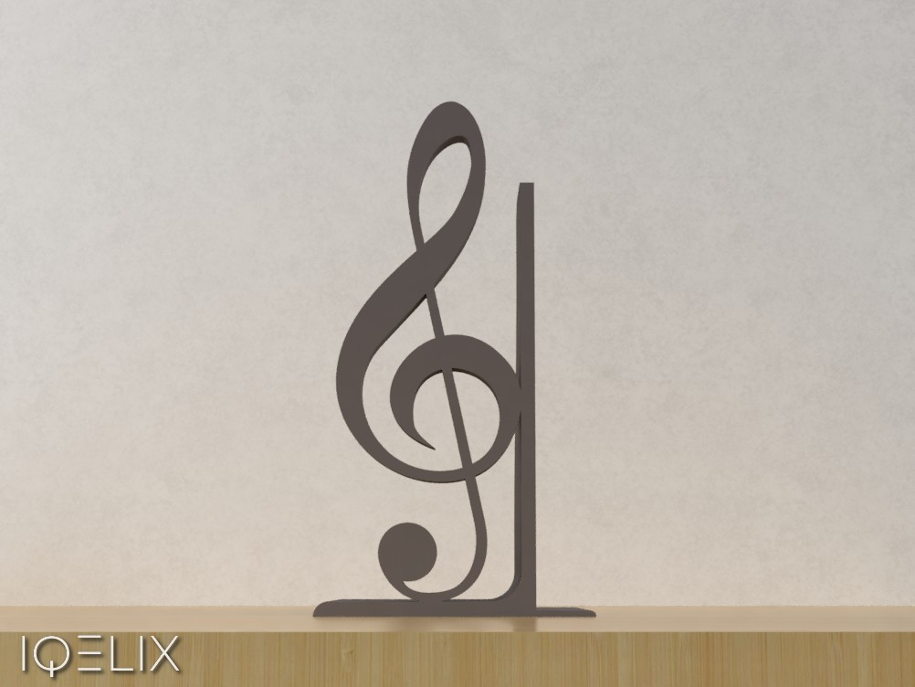 Treble Clef Bookend