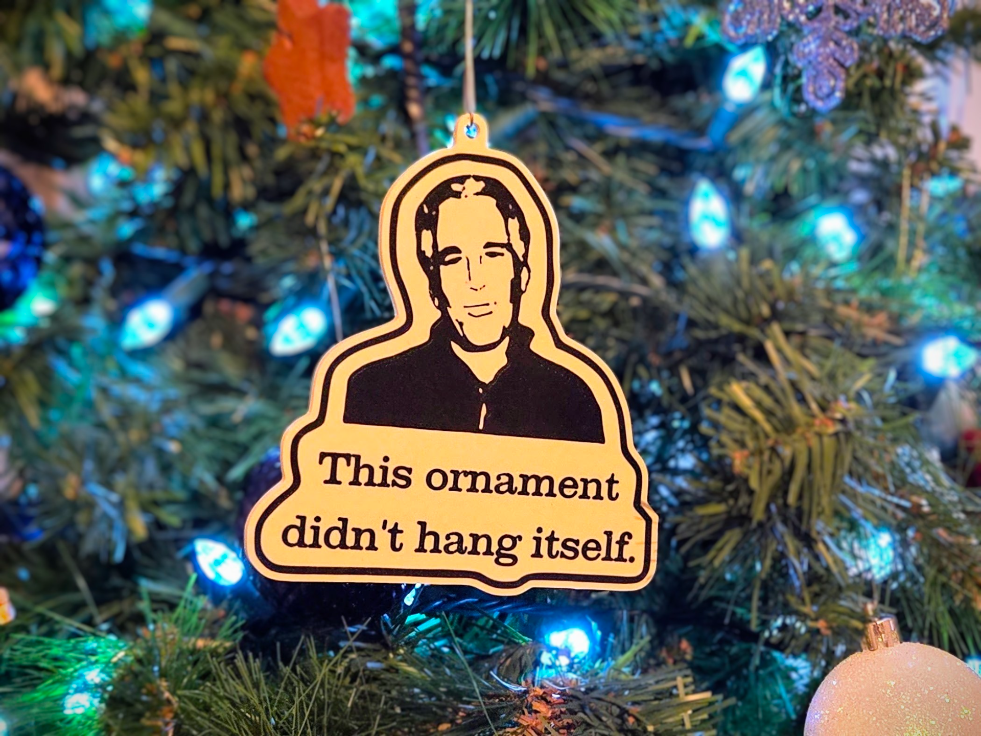 Epstein Dark Humor Ornament