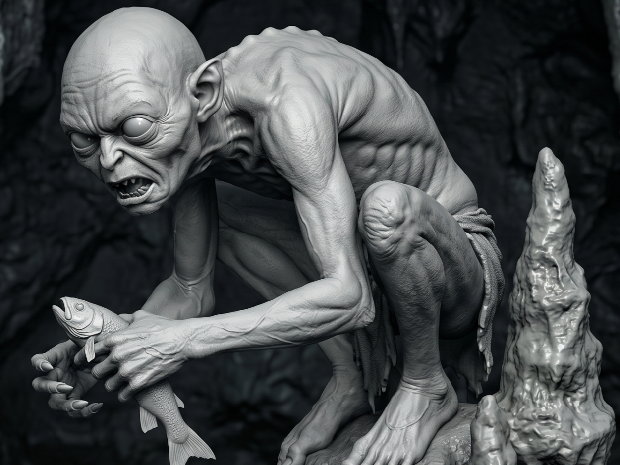Gollum Crouching Miniature