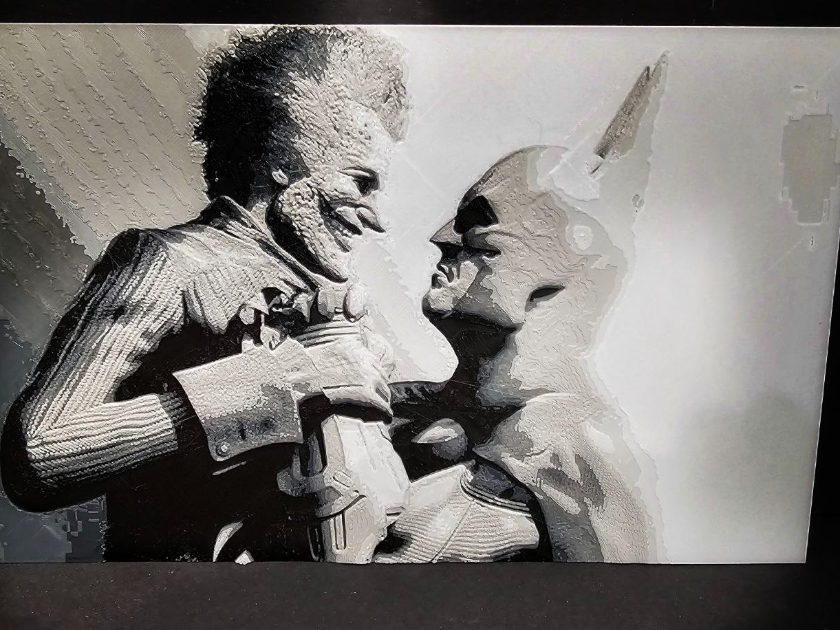 Batman Holding Joker Hueforge