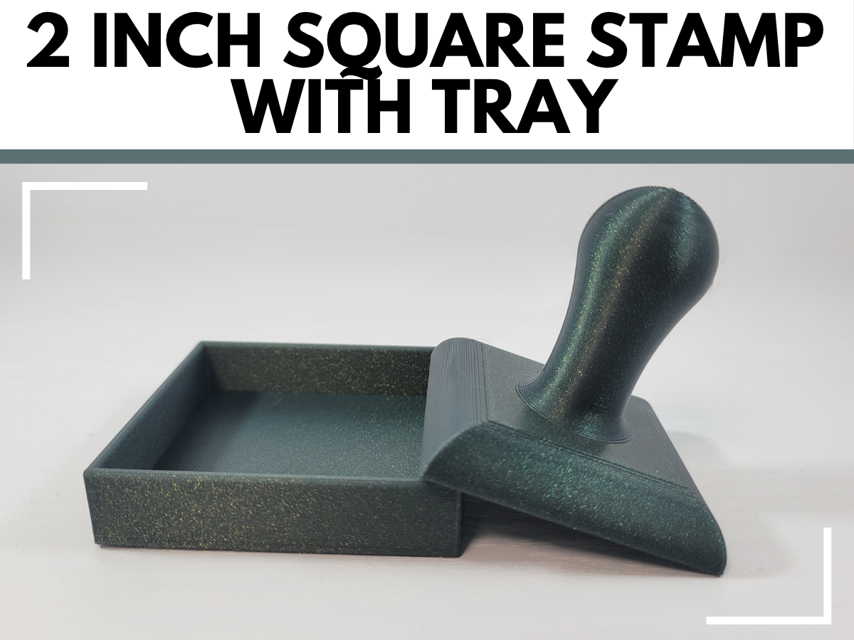 2 Inch Square Stamp Handle with Tray