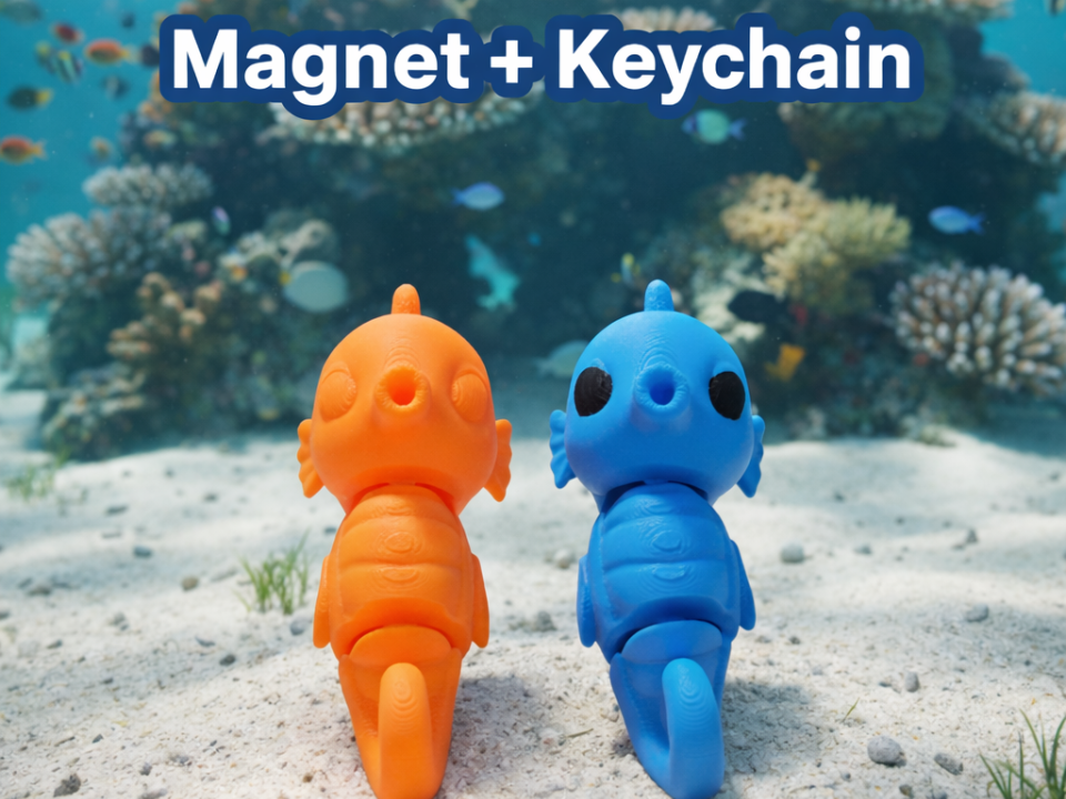Articulated Seahorse Keychain - Cute Seahorse  Toy