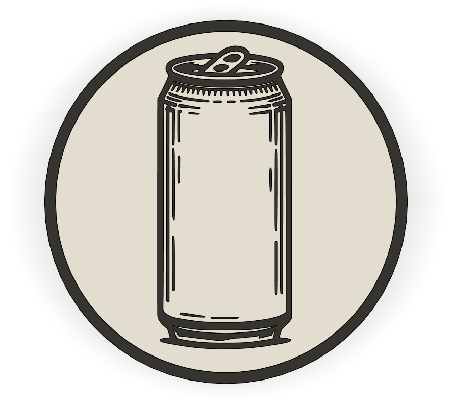 Beer can coaster