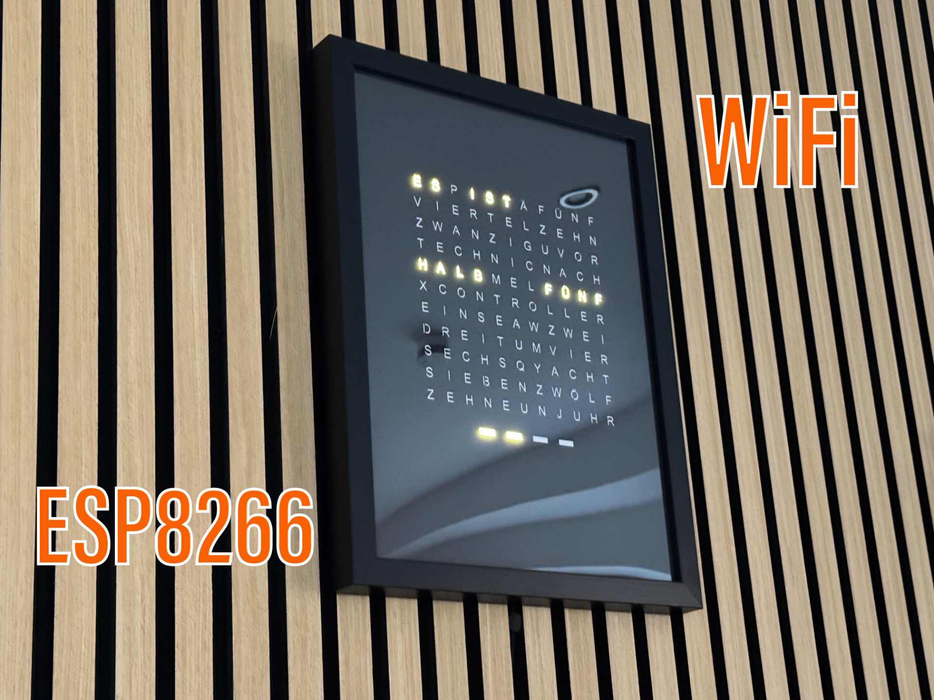 Grid for Wordclock 2.0 ESP8266 w2812B Neopixel