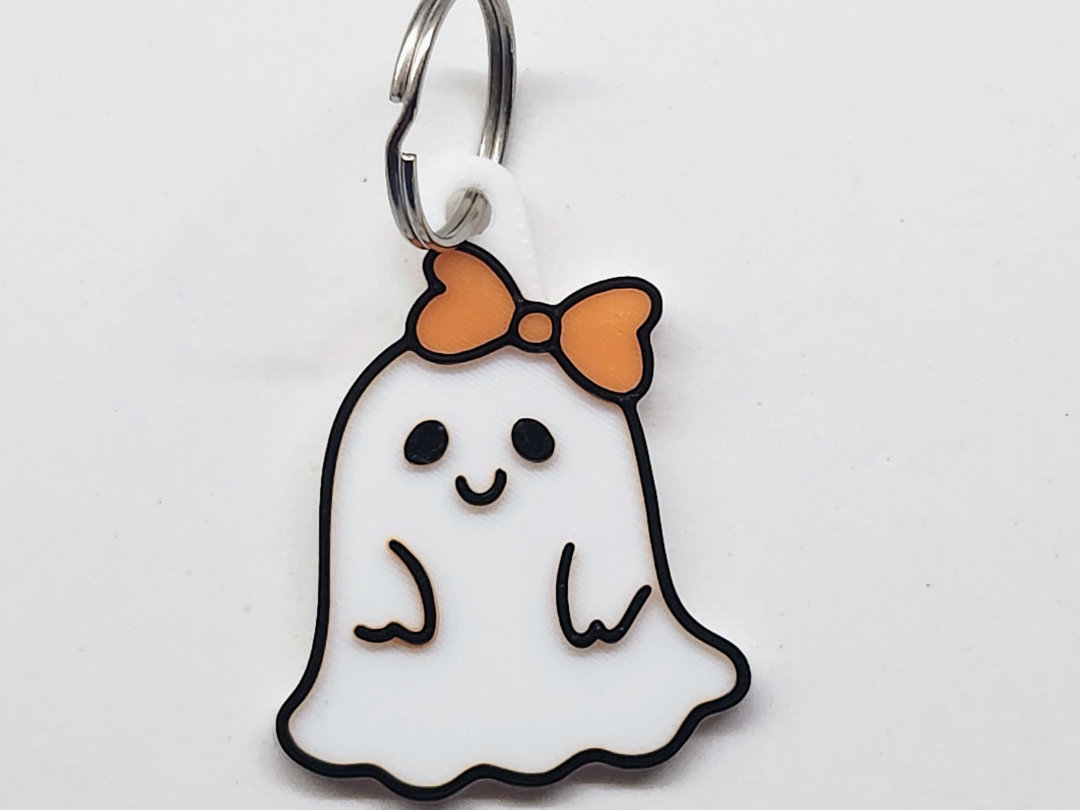 Girly Ghost Keychain