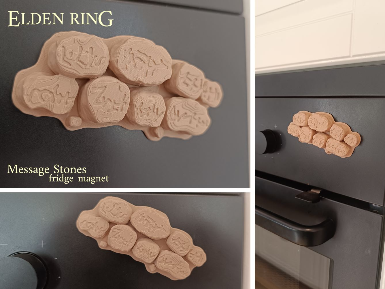 Eldenring message stones fridge magnet