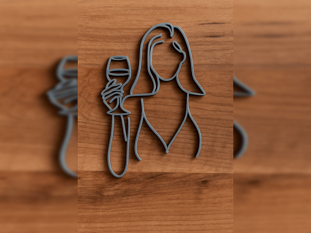 Frau mit Wein