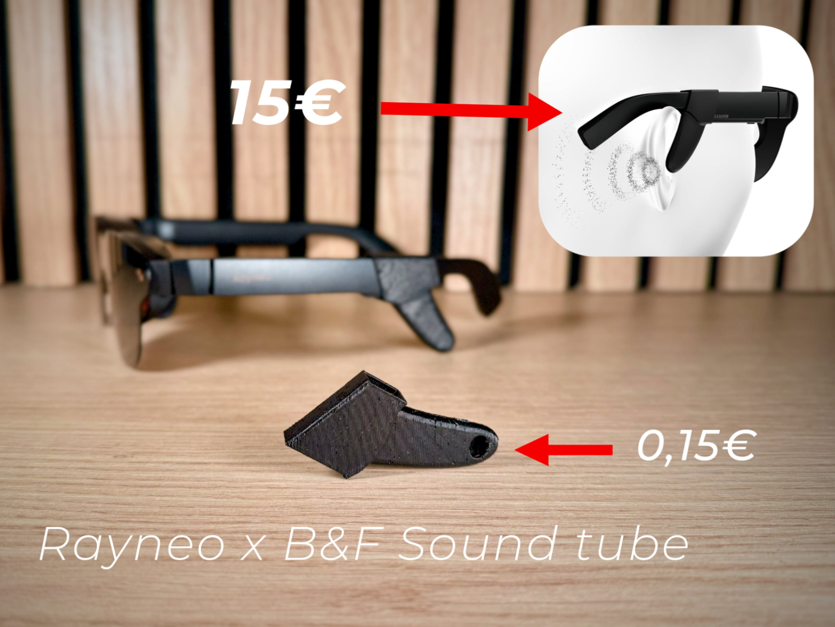 RayNeo x B&O Sound Tube - 1:1 Official Replica