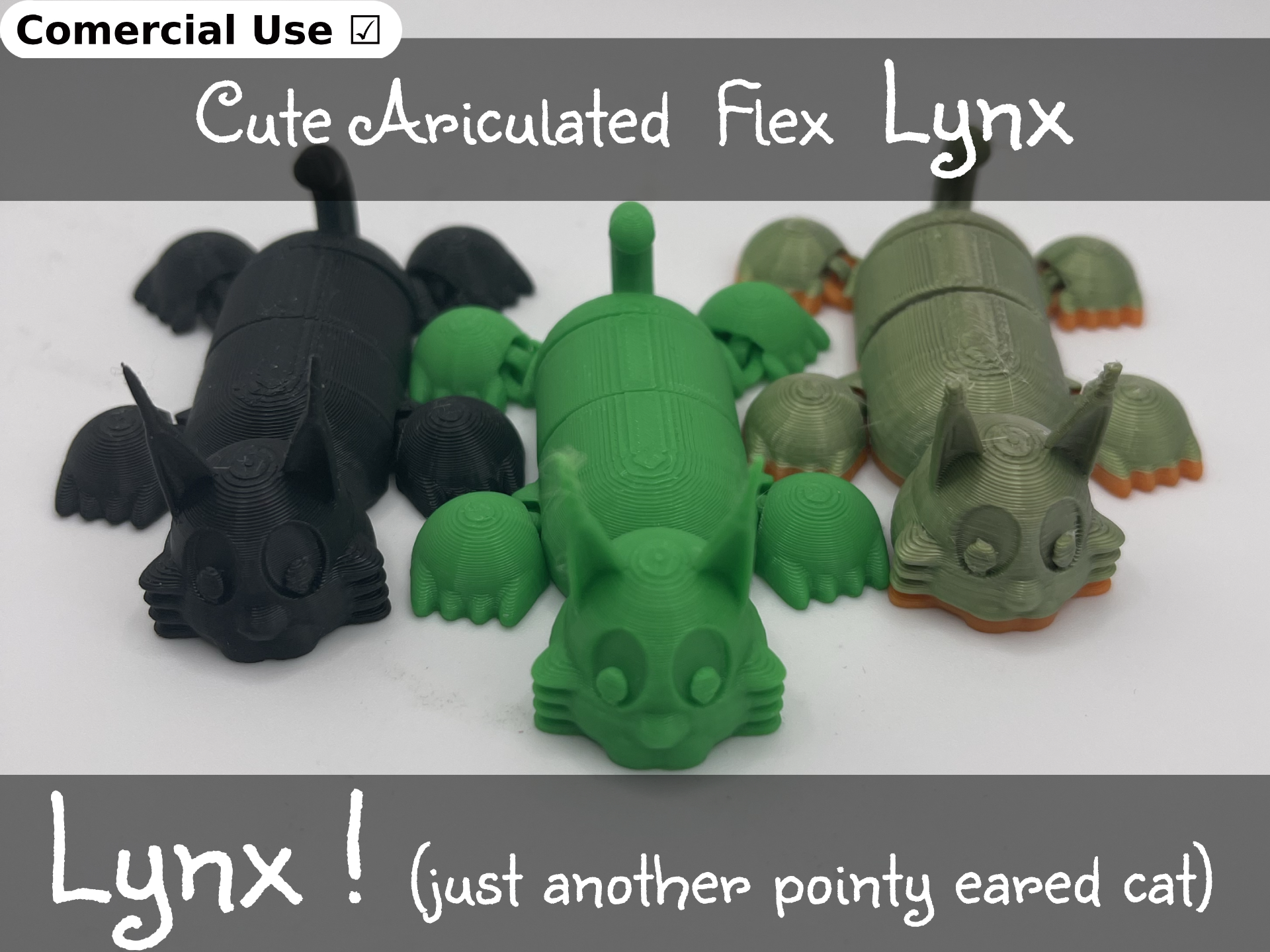 Cute Articulated Baby Lynx