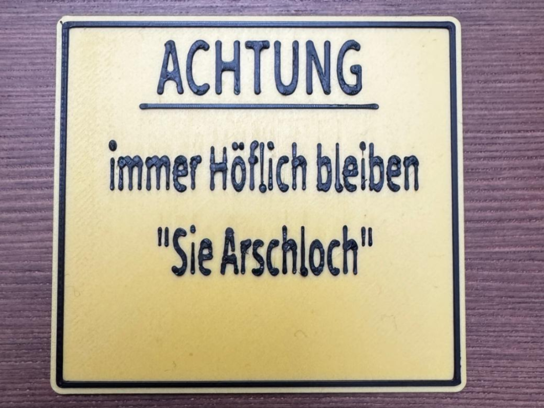 Achtung Schild
