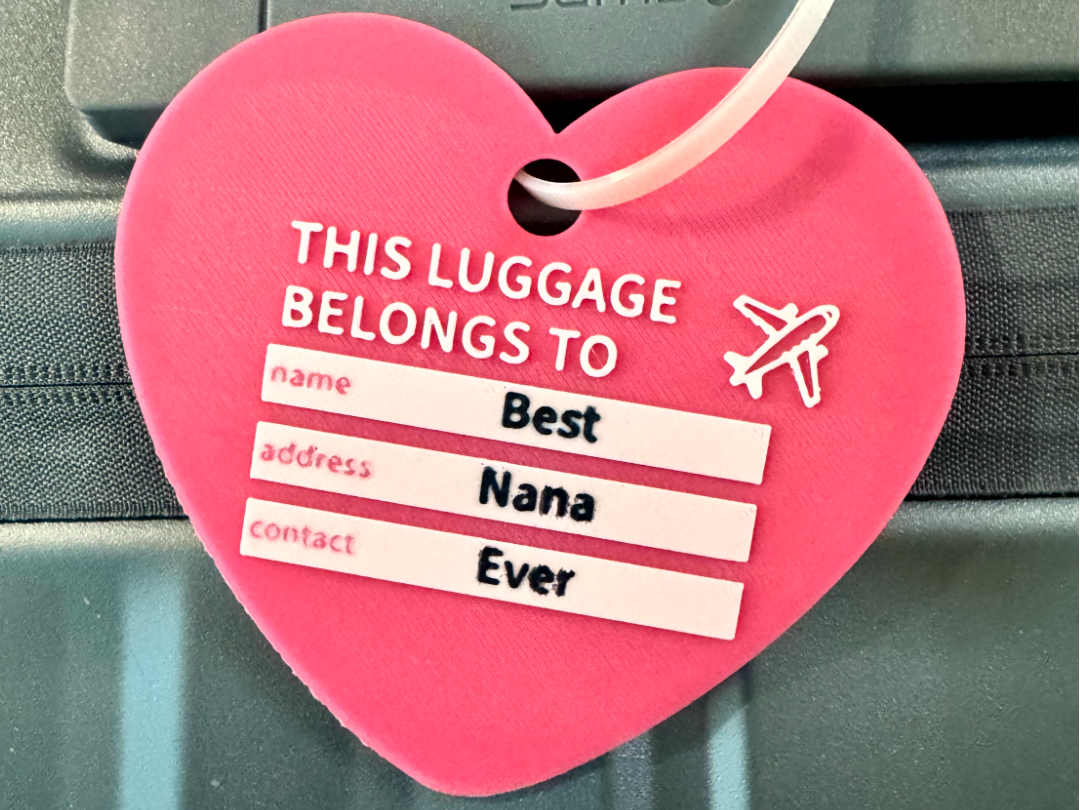 "Best Nana Ever" Luggage Tag - Make My Sign - HDR2
