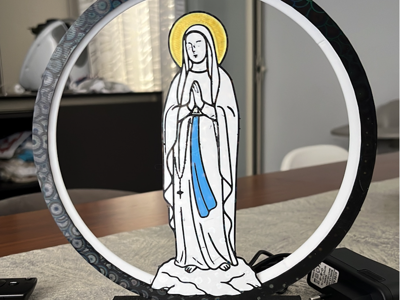 Lampada Madonna di Lourdes