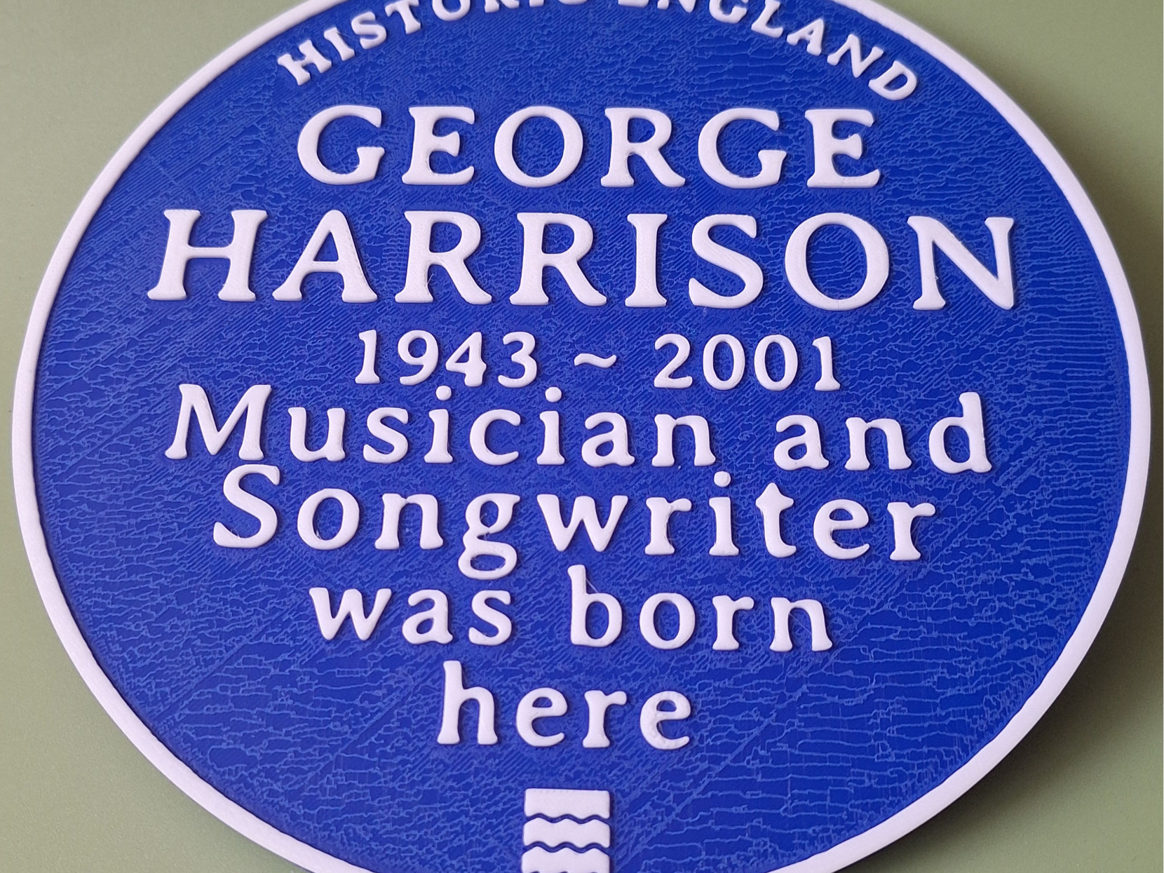 Blue plaque honouring Beatle George Harrison