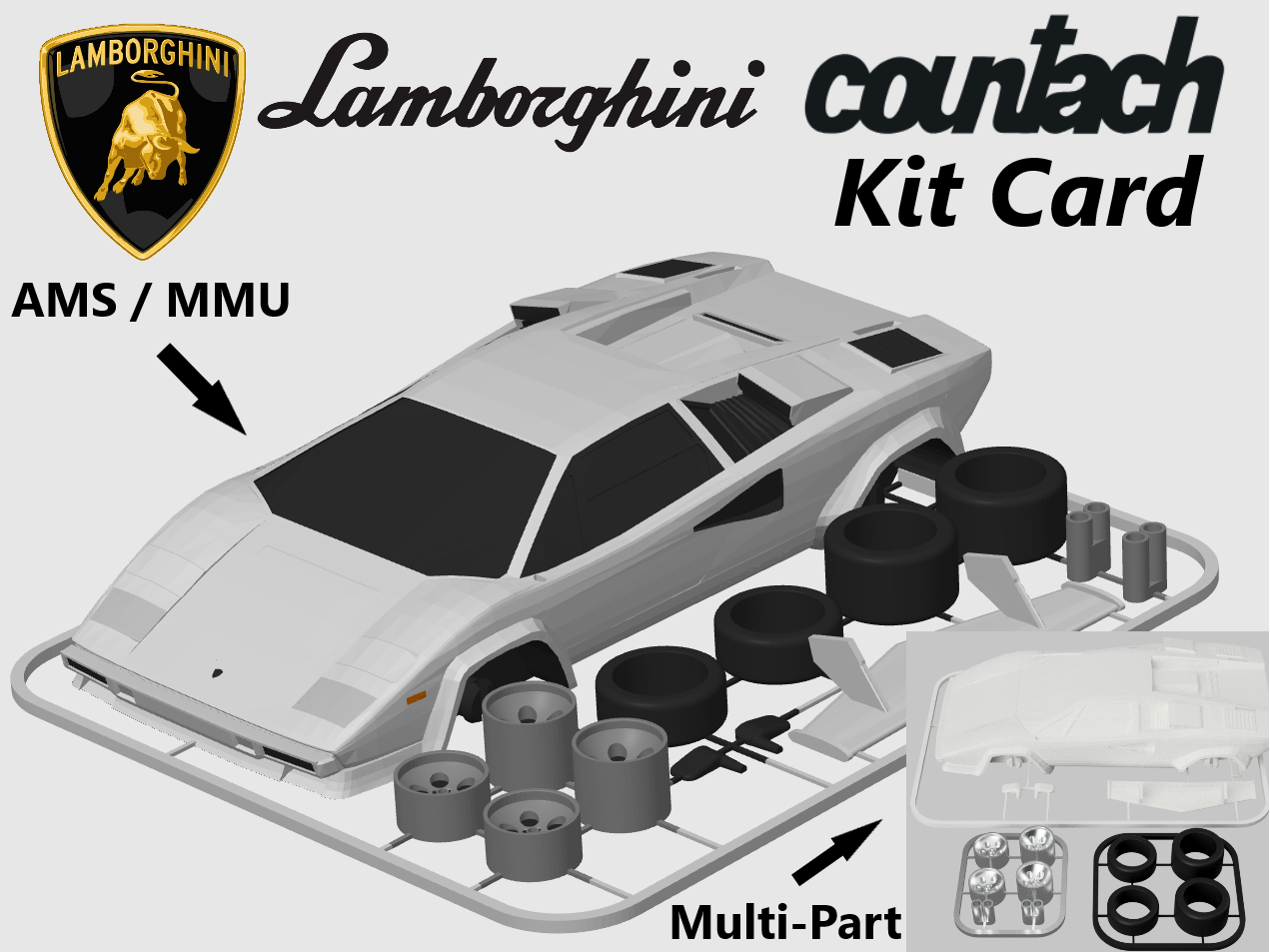 Lamborghini Countach Kit Card