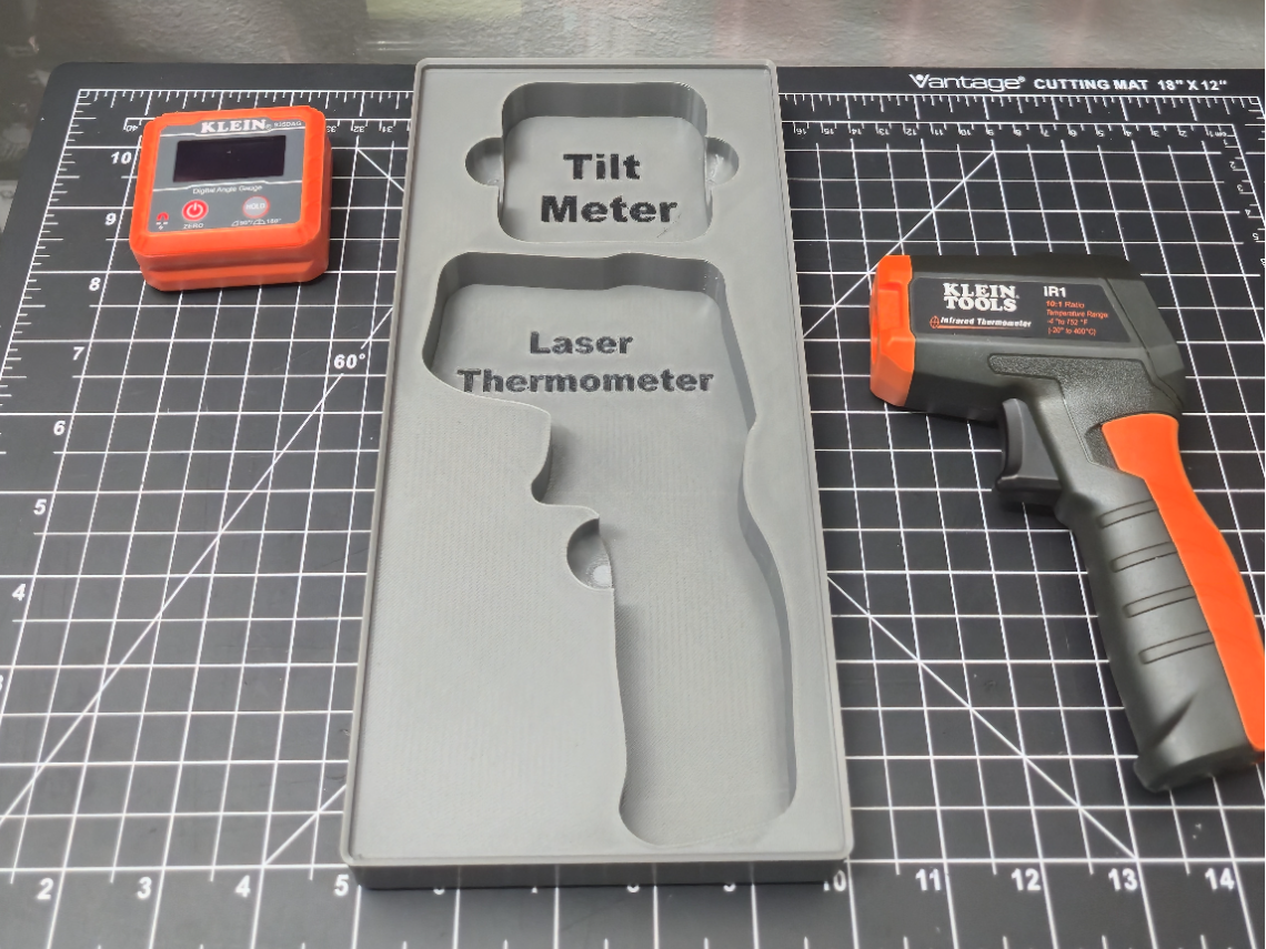 Gridfinity Klein Laser Thermometer Tiltmeter 3x6