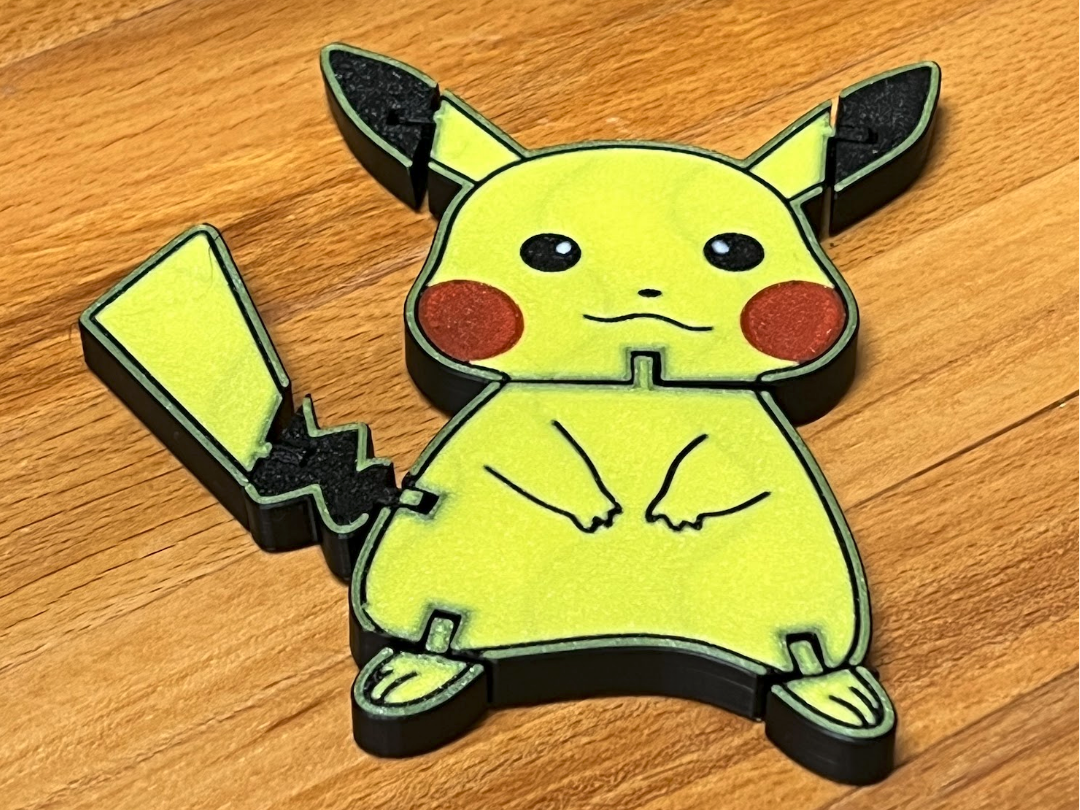 Fidget Pikachu - Flexible (articualated) Pokémon