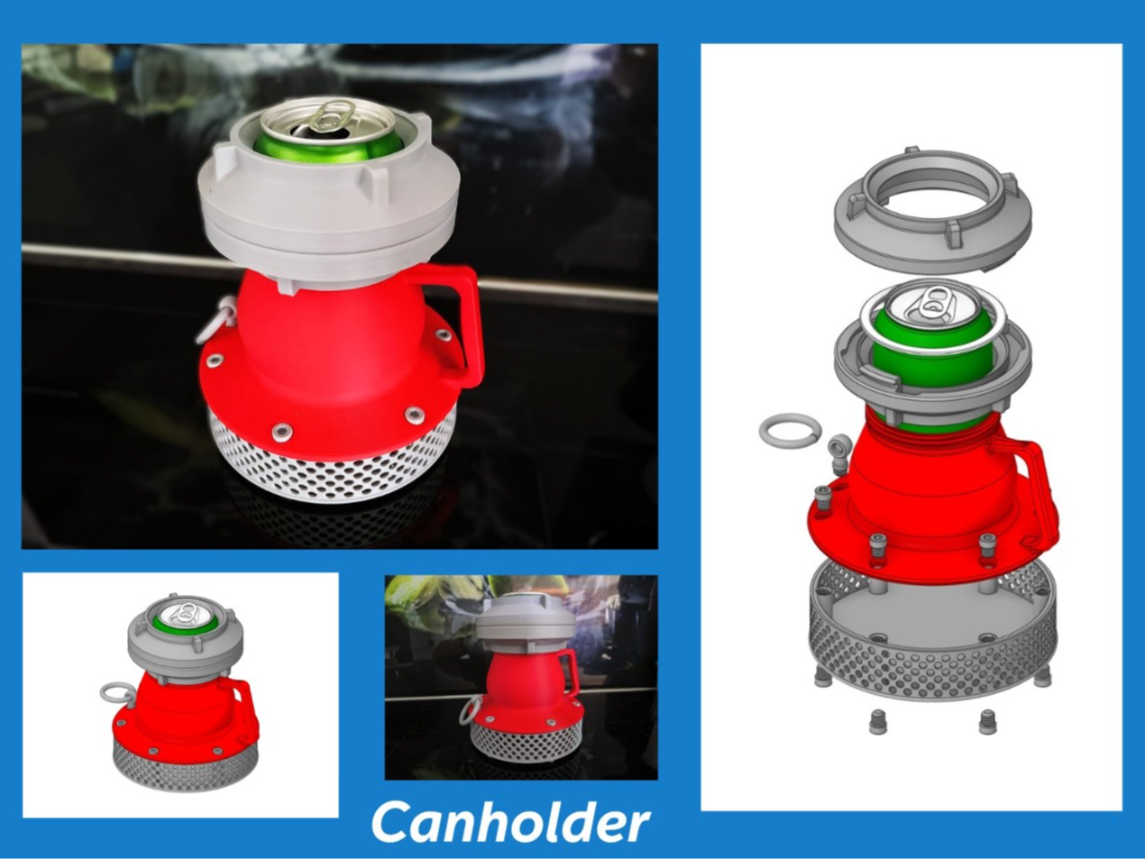 Can holder / fire department design
