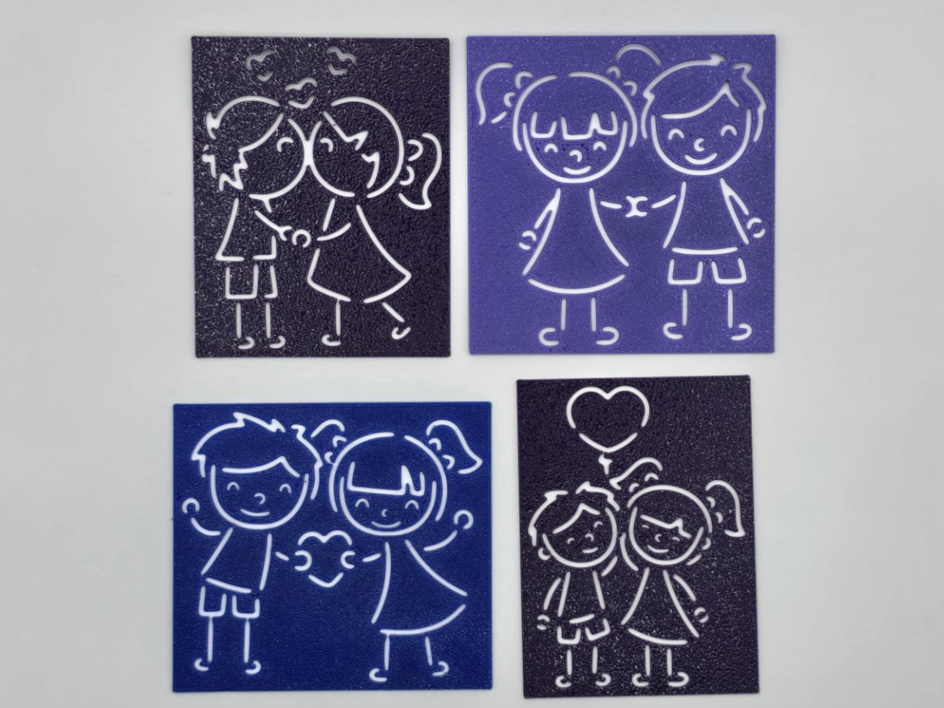 Cute Kids Friendship Stencil Set