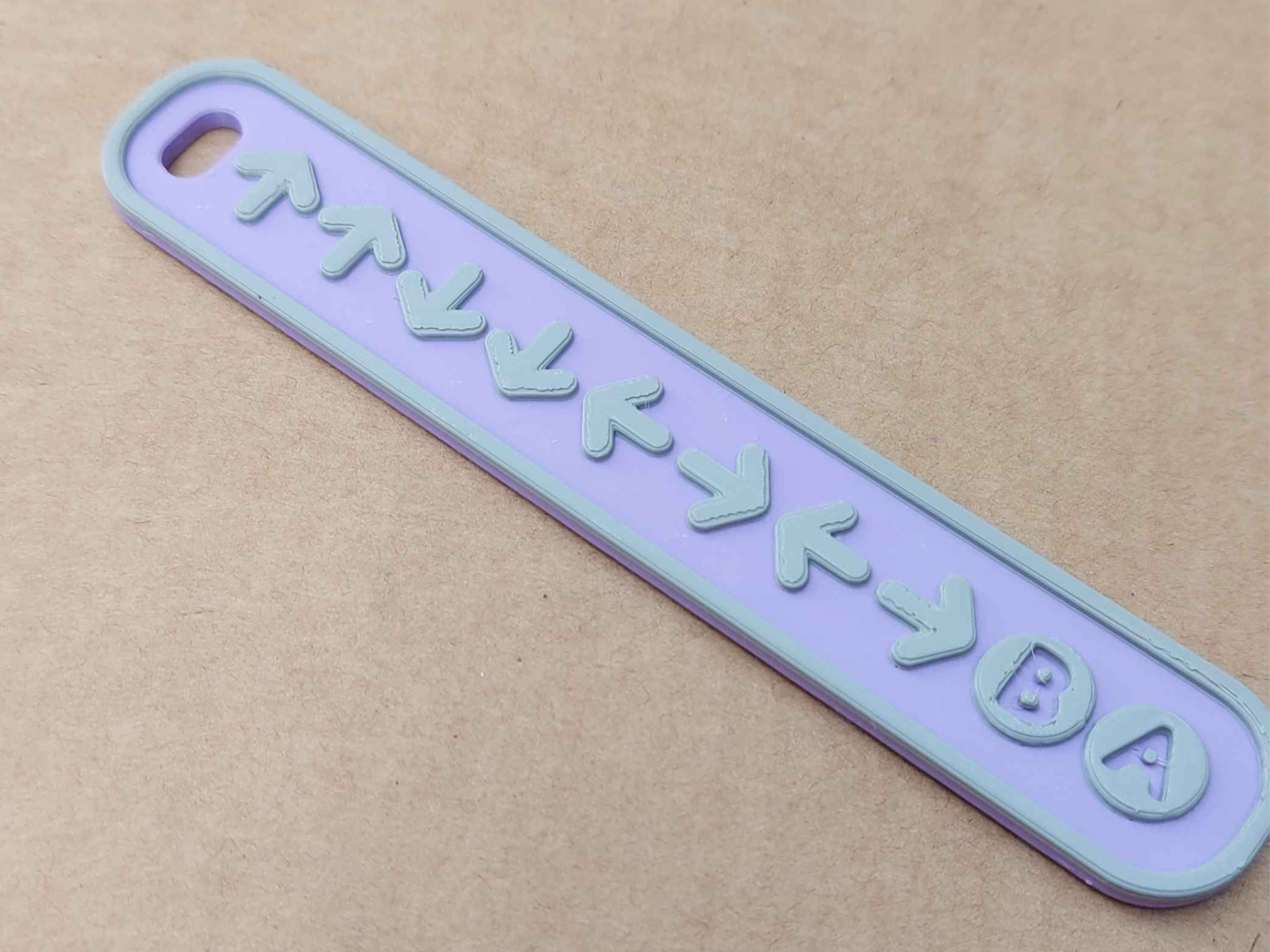 Konami Code Keyring