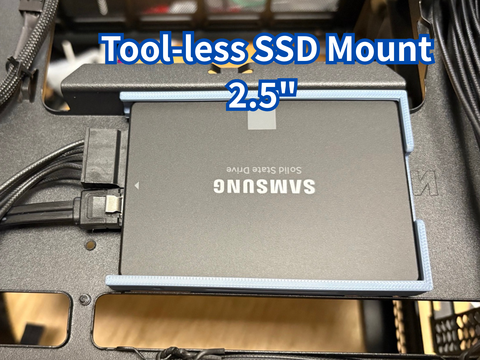 Tool-less 2.5" SSD Slide Mount for NZXT H3 Flow