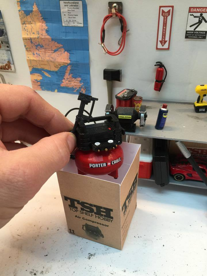 Miniature Porter Cable Air Compressor & Nail Gun
