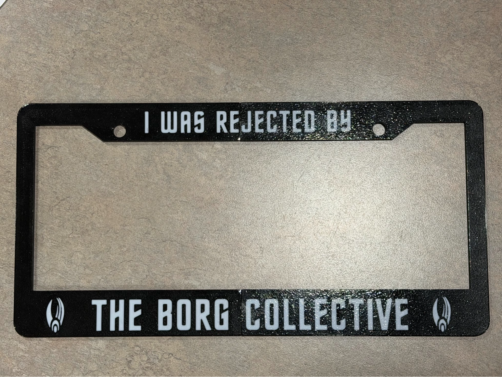 Borg Reject License Plate Frame - US size