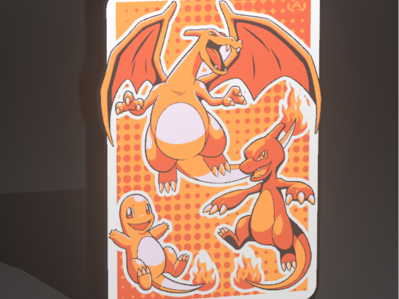 Charmander Evolution LED Panel  Fire Pokémon Retro