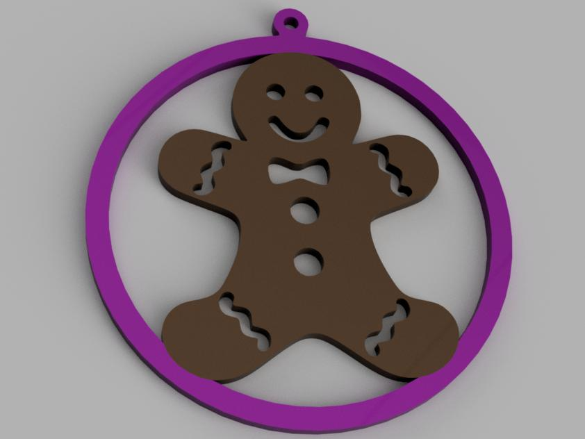 Gingerbread man tree ornament